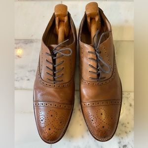 Johnston & Murphy Conard 10.5 Tan Italian Calfskin
